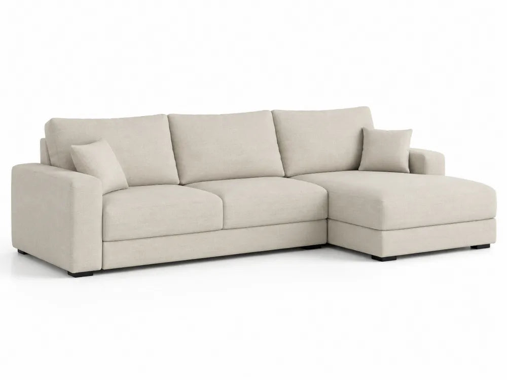 Divano angolare in tessuto con chaise longue destra, 250x150x85 cm